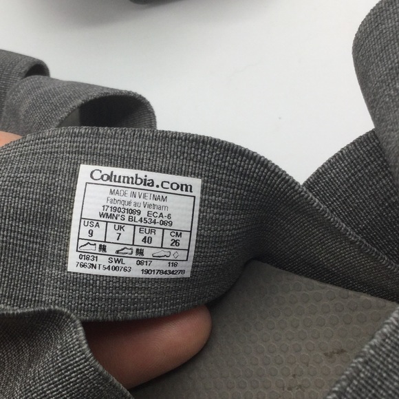 Columbia Barraca Grey Strappy Sandals 9 Outdoor - Picture 6 of 7
